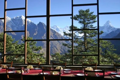 Vistas panorámicas desde hoteles en montañas